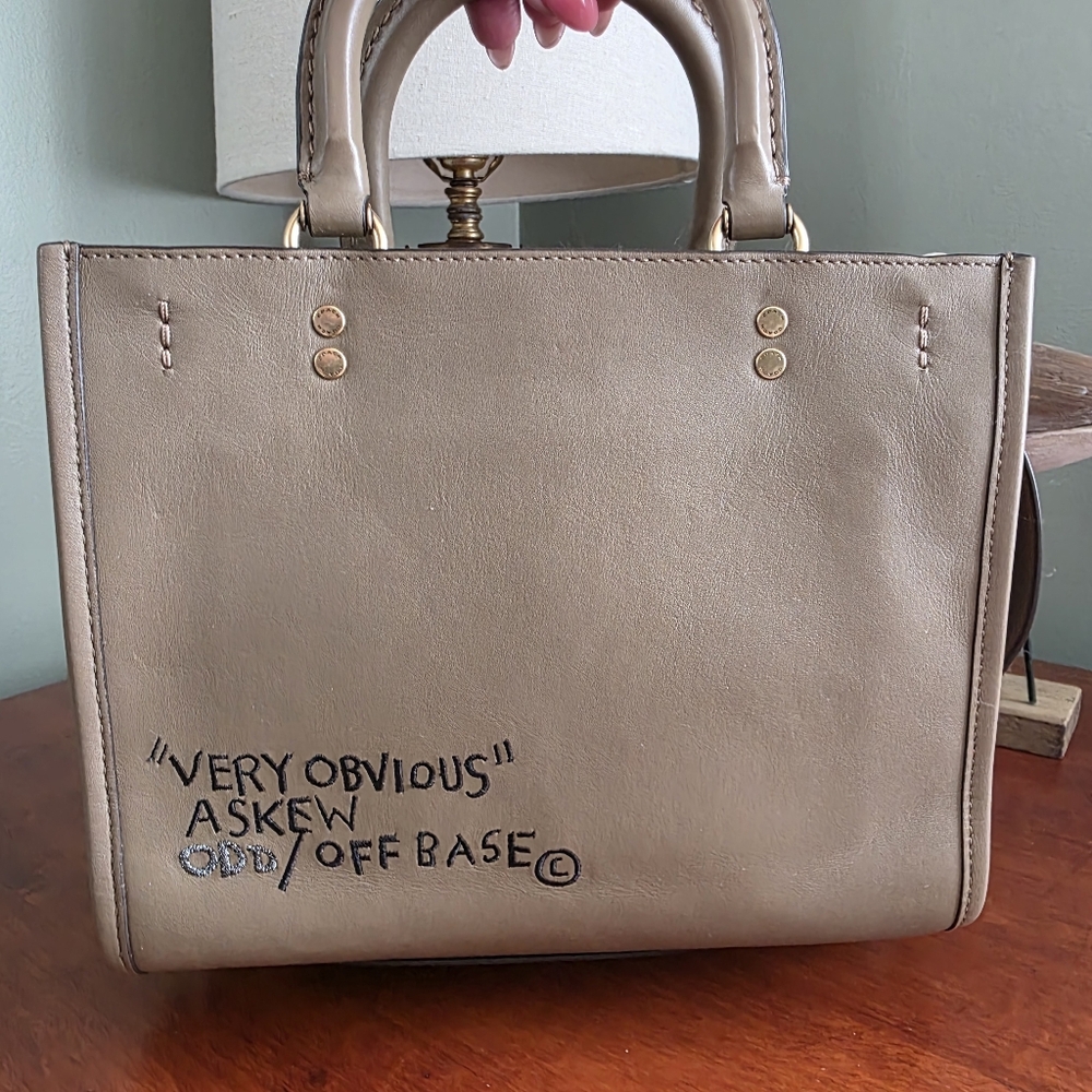 Coach 6889 Rogue 25 Basquiat Rexy Tan Leather Satchel Bag Limited Edition - Picture 4 of 16